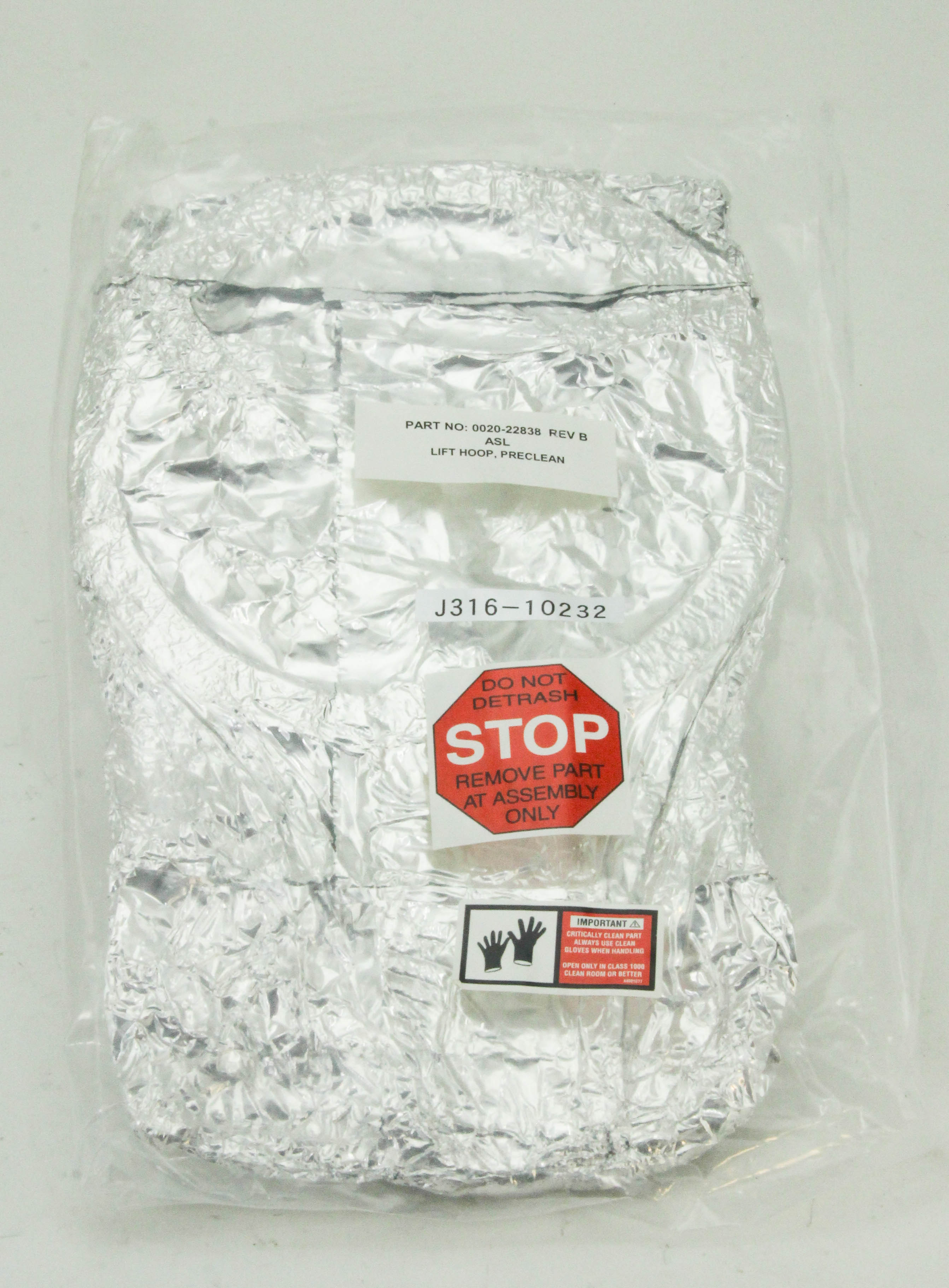 じゅん 10232 APPLIED MATERIALS LIFT HOOP, PRECLEAN (NEW) 0020-22838